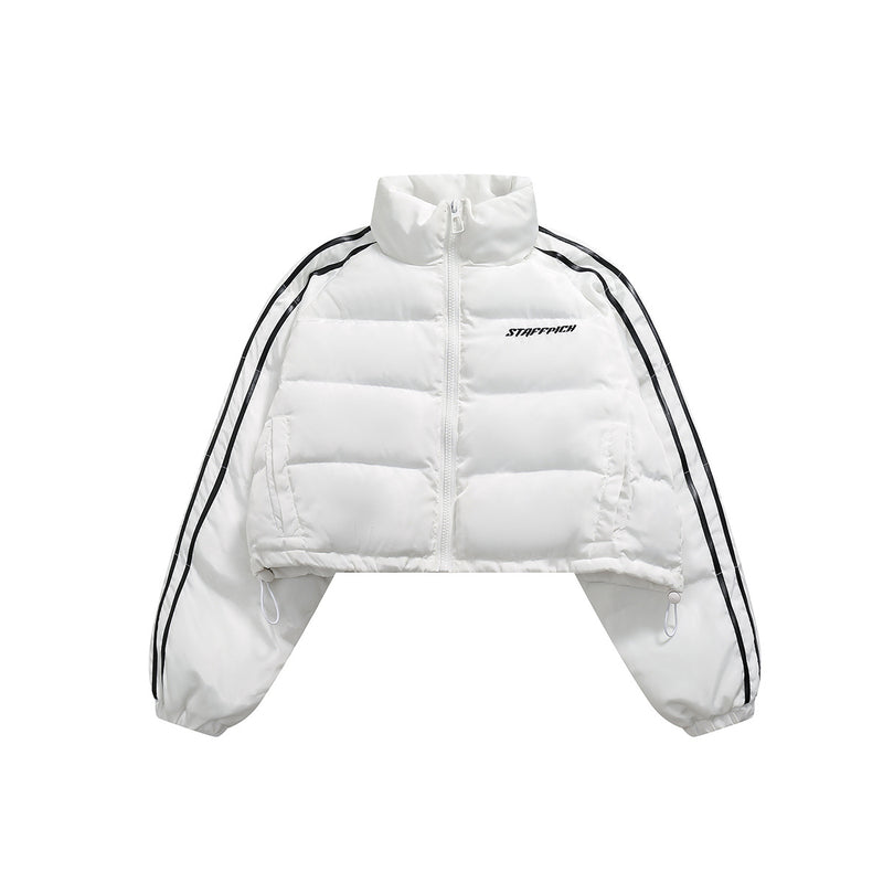 Unisex Jacket Winter Stand Collar Short Bread Coat