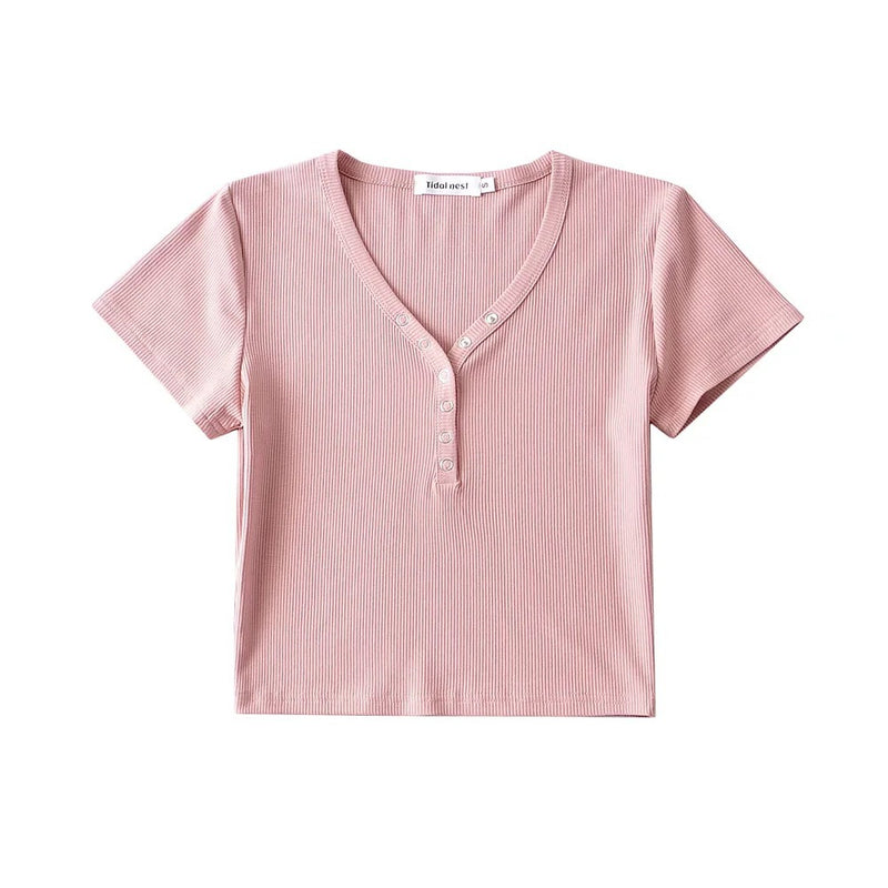 Women T-Shirt Short Sleeve T-shirt Slim Fit Slimming Top