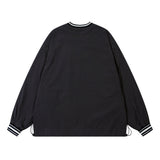 Men Hoodie V-neck Loose Pullover Sweatershirt Word Drawstring Sports Casual Top
