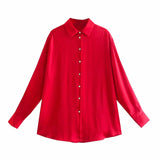 Women's T-Shirt Autumn Printed Draped Shirt for Women