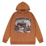 Men Hoodie Washed and Worn Hooded Sweater Loose Ins Autumn and Winter Clothing
