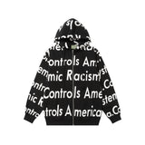 Denim Tears Hoodie Alphabet Cardigan Hooded Sweater