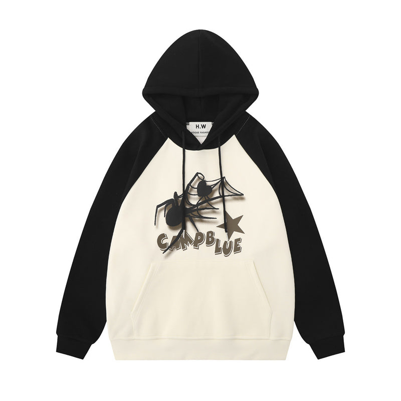 Men Hoodie Printed Hoodie Loose Animal Stitching Sports