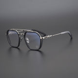 CHH Chrome Hearts Glasses Pure Titanium Vintage Square Double Beam Myopia Glasses Frame