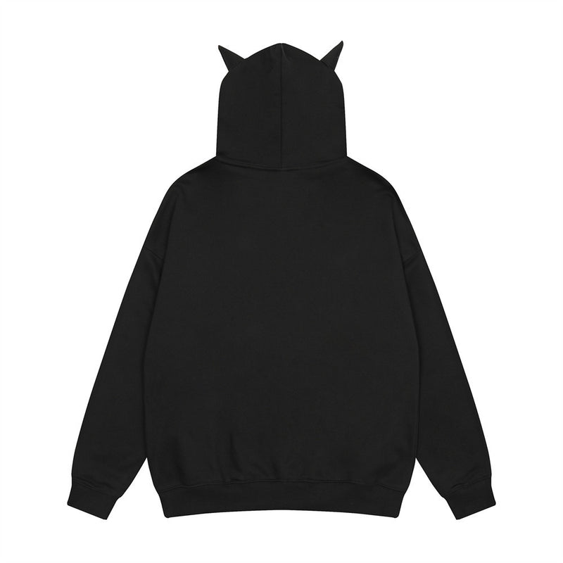 Men Hoodie Hoodie Coat Men's Loose Letter Printed Long Sleeve Band