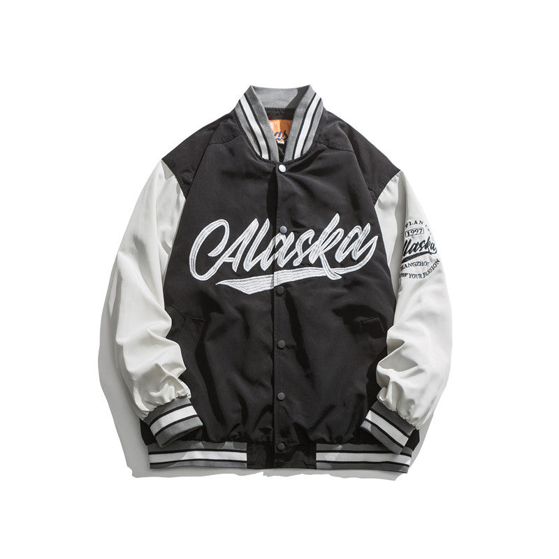 Varsity Jacket Vintage Spring Baseball Uniform Stitching Jacket Men