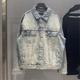 Graffiti Bomber Jacket Graffiti Cola Embroidery Denim
