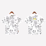 Denim Tears Shirt Full Graffiti Print Short Sleeve T-Shirt