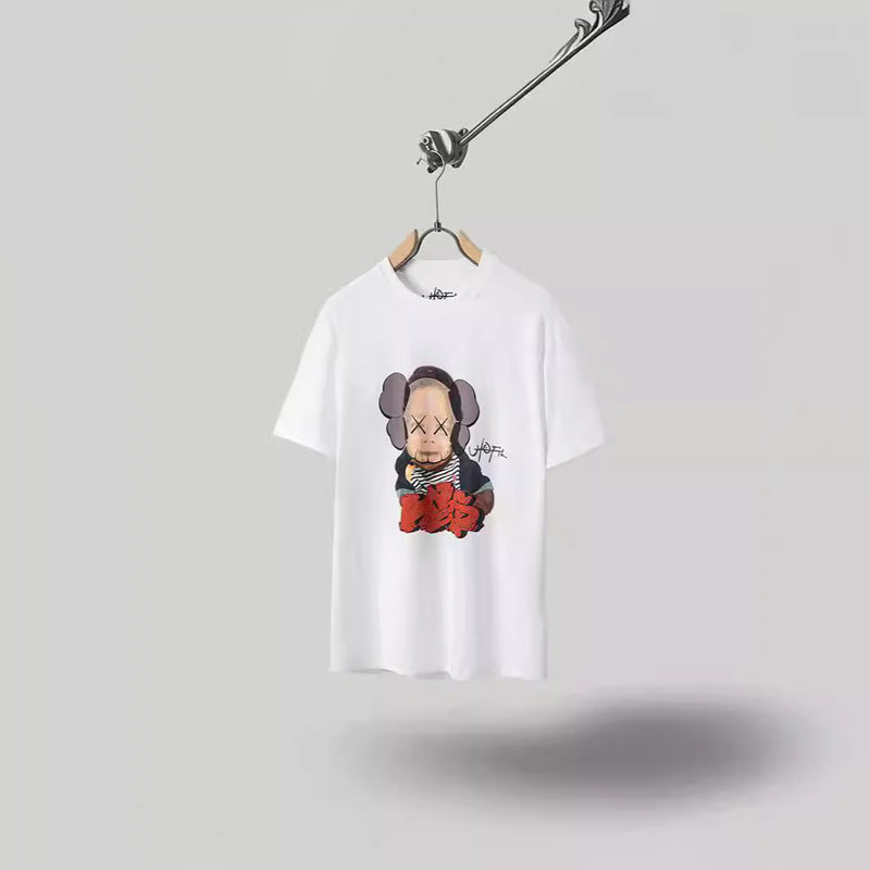 Men T-shirts Travis Scott Cactus Jack x Utopia Utopia Co-branded Doll Short Sleeve T-Shirt