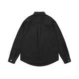 Men Long Sleeved T Shirt Spring and Autumn Solid Color Long Sleeve Shirt Men's Zipper Pocket Lapels Shirt Pure Cotton Cardigan Top