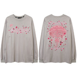 Men Long Sleeve Shirt Graffiti Printing Long Sleeve T-shirt for Men and Women