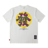 Men T Shirt Spring Summer Chinese Style Text Printed Short Sleeve T-shirt Men and Women Street
