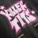 Men Hoodie Tie-Dye Gradient Hooded Sweater Inkjet Letter Printing Loose