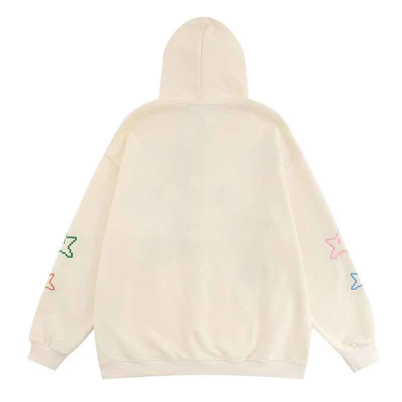 Men Hoodie Sweater Men's Spring and Autumn Long Sleeve Loose Zip Coat