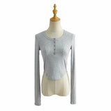 Women T-Shirt Long Sleeve Bottoming Shirt Women's Short T-shirt