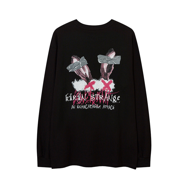 Men Long Sleeve Shirt Street Printing Long Sleeve T-shirt Men's and Women's Ins Sweater Couple