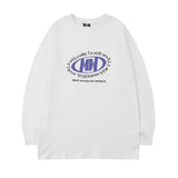 Men Long Sleeve Shirt round Neck Long Sleeve Men and Women Street Loose Casual Hip Hop Couple