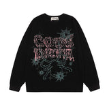 Men Long Sleeve Shirt Printed Long Sleeve T-shirt Men and Women Hip Hop Versatile Base