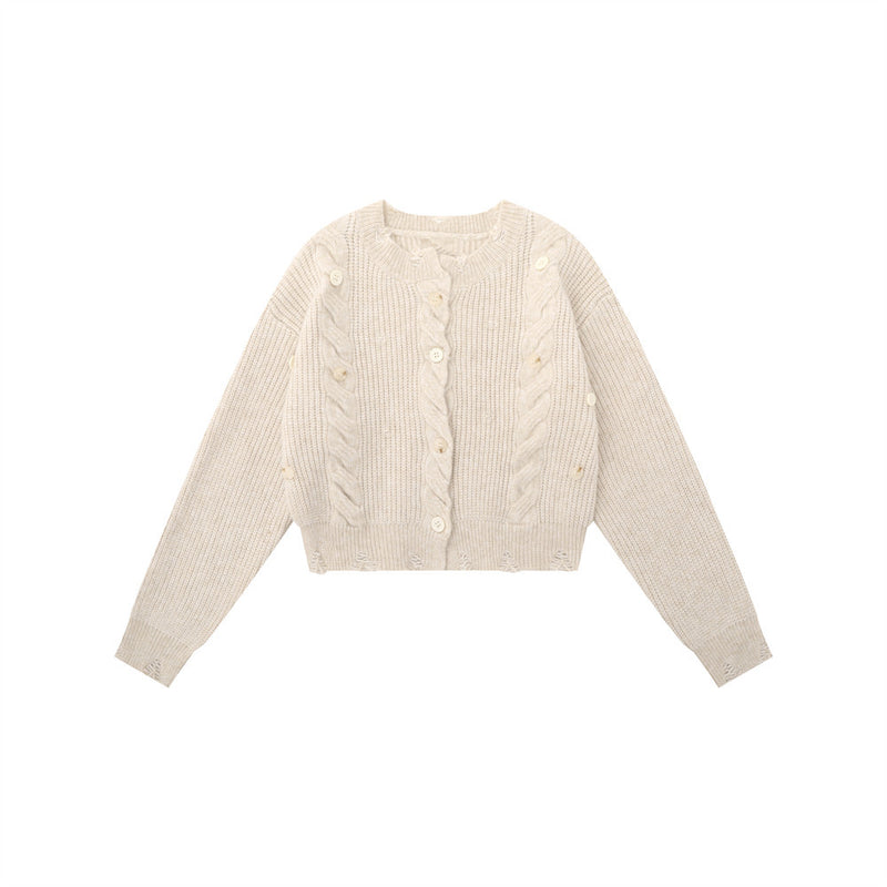 Women Sweater Cardigan Sweater Girls Casual Solid Color Short Spring and Autumn