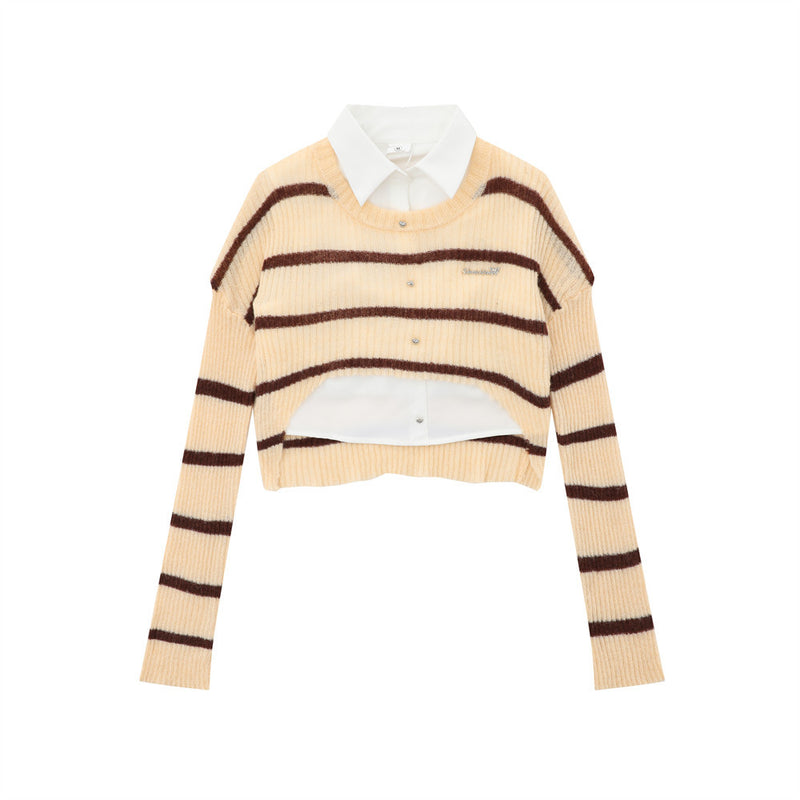 Women Sweater Short Knitwear for Women Autumn Casual Long Sleeve Shirt