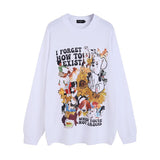 Men Long Sleeve Shirt Hiphop Printed Long Sleeve Bottoming T-shirt Men and Women Vibe Idle Style