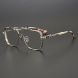 CHH Chrome Hearts Glasses Versatile pure titanium square frame sunglasses frame large face myopia glasses frame