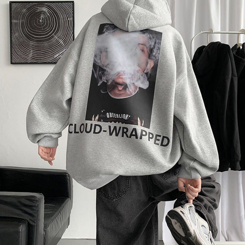 Men Hoodie Sweater Men's High Street Fashion Brand Ins Hooded Spring and Autumn Loose All-Matching