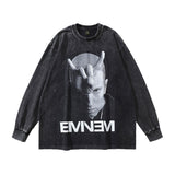 Men Long Sleeve Shirt Doberman Pinscher Printed Washed Long Sleeve T-shirt for Men and Women