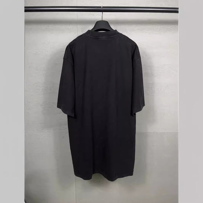 Men T-shirts Washed and old short-sleeved T-shirts Loose casual bottoming shirt