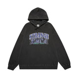 Men Hoodie Washed Hooded Sweater Casual Loose Long Sleeve Pullover