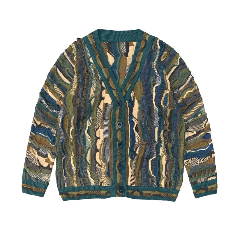 Kapital Sweater Vintage Hitian Hehong Wind Heavy Industry Retro American V-neck Sweater