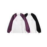 Unisex Hoodie Retro College Style round Neck Sweater for Men and Women Loose Couple
