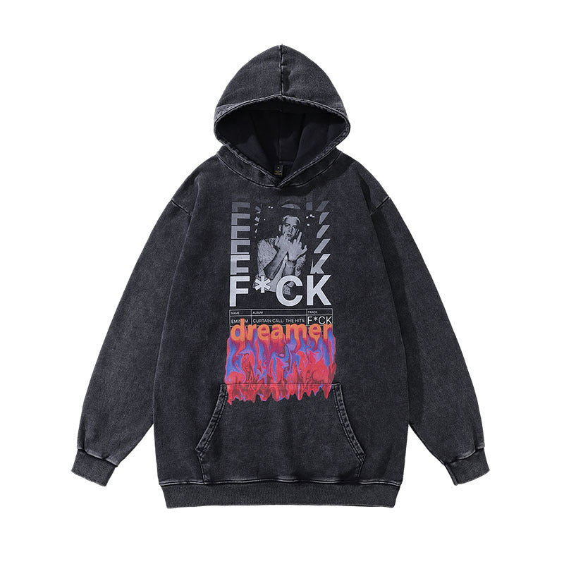 Unisex Vintage Hoodie Old Hooded Sweater Unisex