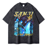 Nami T-shirts Oversized Streetwear Vintage Washed Anime