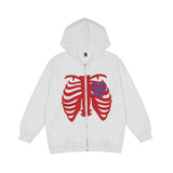 Men Hoodie Zipper Jacket Men's Loose Cardigan Hoodie Sweatshirt