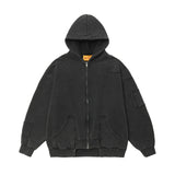 Men Hoodie Washed and Worn Hooded Jacket Men's Autumn and Winter