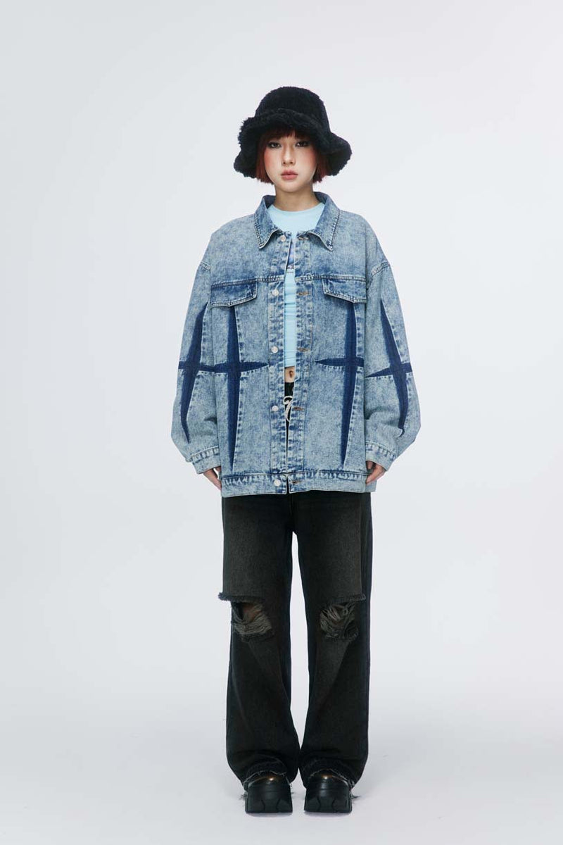 Unisex Jacket Autumn Cross Removable Washable Denim Coat Women's Clothing