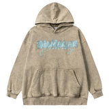 Men Hoodie Washed and Worn Hooded Sweater Men Autumn and Winter Loose Printed