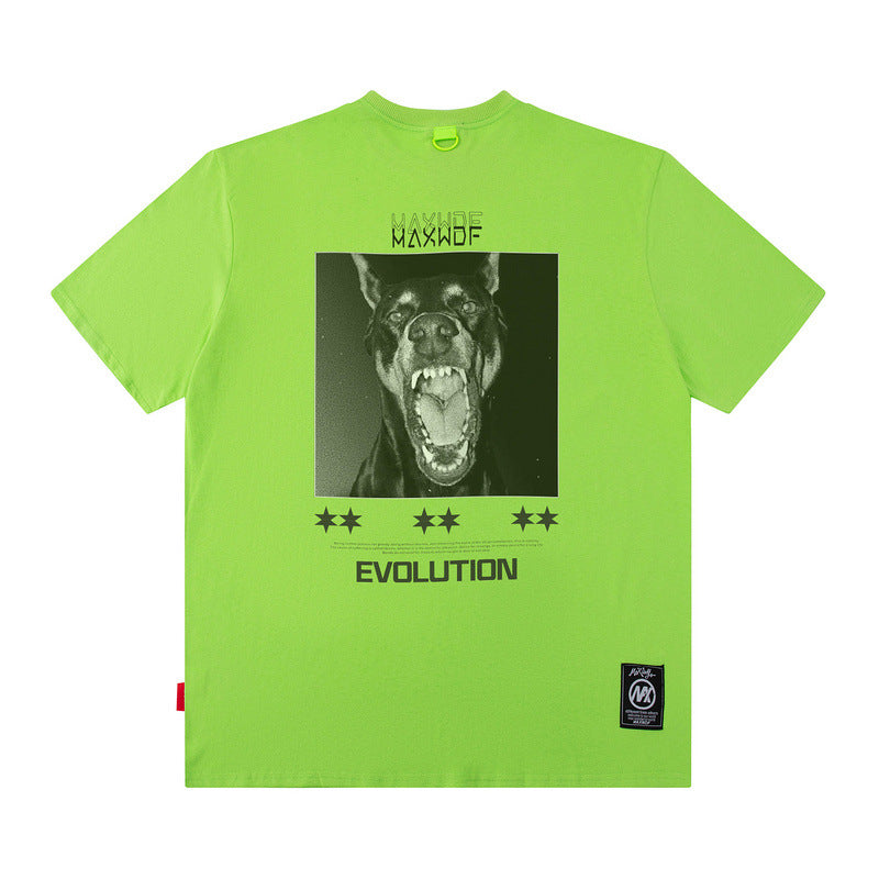 Men T Shirt Printed Fashion Brand Short Sleeve T-shirt Men's and Women's Hip Hop Loose Top