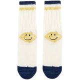 Kapital Sock Pingtian Hehong Wool Thick Needle Smiley Heel Thick Japanese Style Workwear Mixed Color Stripe Socks