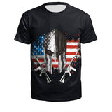 National Flag Day T Shirts Printed Outdoor All-Matching Short Sleeve T-shirt