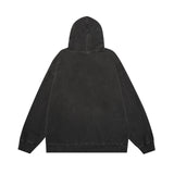 Men Hoodie Washed Hooded Sweater Casual Loose Long Sleeve Pullover