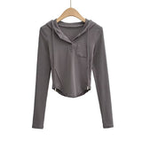 Women T-shirt Hooded Bottoming Shirt Fall Women's Clothing Coat Hoodie