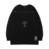 Men Long Sleeve Shirt Vintage Sweater Men's and Women's Letter Long Sleeve T-shirt Loose round Neck