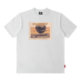 Men's T Shirt Printed Short-Sleeved T-shirt Men's and Women's Loose round Neck
