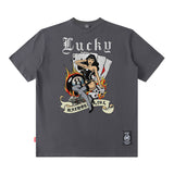 Men T Shirt Retro Street Trendy Loose Leisure All-Matching Couple Short Sleeve T-shirt