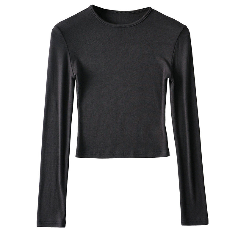 Women T-Shirt Long-Sleeved T-shirt Fall Slim Fit Bottoming Shirt