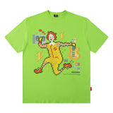 Men T Shirt Printed Short Sleeve Summer Loose round Neck Couple T-shirt Men and Women