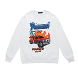 Men Long Sleeve Shirt Loose round Neck Sweater Male Letter Top Autumn