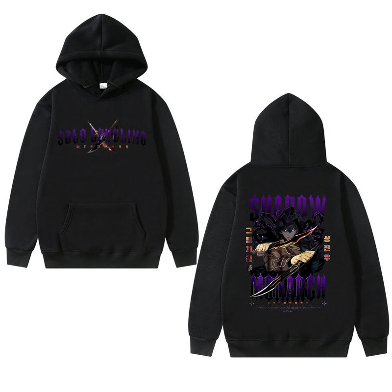 Harajuku Anime Solo Leveling Sung Jin Woo  Print Hoodie